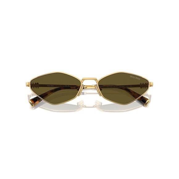 MIU MIU MU 56ZS 5AK09Z Gold Dark Brown Lens Women Sunglasses AUTHENTIC main image 7